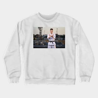 Teenager karate fighter Crewneck Sweatshirt